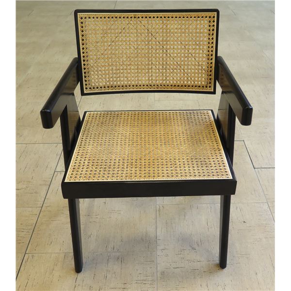 Study Niche Wooden Chair w/ Woven Cane Rattan Backrest & Seat 22" x 20" x 32"