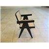 Image 3 : Study Niche Wooden Chair w/ Woven Cane Rattan Backrest & Seat 22" x 20" x 32"