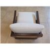 Image 11 : South Sea Wooden Lounge Chair w/ Cane Rattan Accents, Textured Wood Base 29" x 38" x 24"
