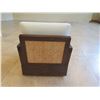 Image 8 : South Seas Seating Wooden Lounge Chair w/ Cane Rattan Accents, Textured Wood Base 29" x 38" x 24"
