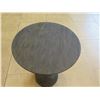 Image 2 : Wooden Side Table w/ Pedestal Base & Woven Accent, 16" Dia, 22"H
