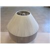 Image 2 : Pop & Scott Hanging Pendant Lamp w/ Full Weaver Lampshade 18" dia, 22"H