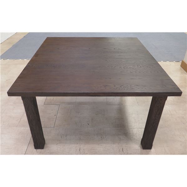 Tall Dark Wooden Table 60" x 66" x 34"H