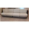 Image 1 : Eric Brand Long Custom Sofa 126" x 25" x 36"H, Woven Fabric