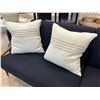Image 1 : Qty 2 Woven Throw Pillows 20" x 20"