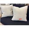 Image 2 : Qty 2 Woven Throw Pillows 20" x 20"