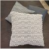 Image 1 : Qty 3 Woven Throw Pillows Approx 12" x 12"
