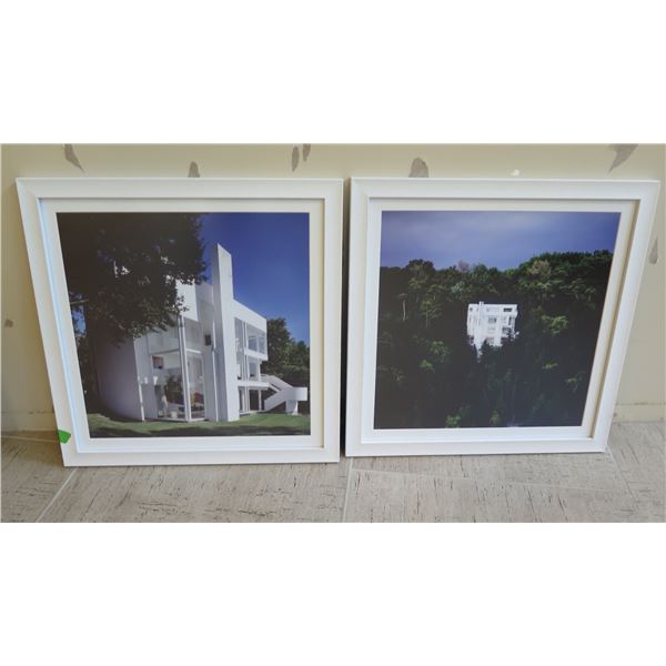 Qty 2 Framed Artwork Architectural Photos 20" x 20" (each)
