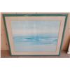 Image 1 : Framed & Matted Ocean Artwork 39" x 32"