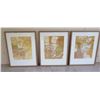 Image 1 : Qty 3 Framed Abstract Artwork Signed by Artist 24" x 30" (each)
