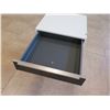 Image 2 : White 3-Drawer Cabinet w/ Front Wood Design 26" x 23" x 30"H