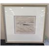Image 1 : Framed & Matted Rabbit Island Ocean Artwork Signed by Artist H.M. Luquiens 14" x 15"