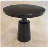 Image 1 : Round Black Side Table w/ Pedestal Base 28" Dia, 26"H (a few scratches on the top surface)
