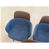 Image 10 : Qty 5 Molteni&C Wood Framed Chairs w/ Upholstered Blue Seat & Sides 22" x 16" x 32"H