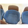 Image 9 : Qty 5 Molteni&C Wood Framed Chairs w/ Upholstered Blue Seat & Sides 22" x 16" x 32"H