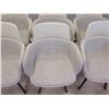 Image 11 : Qty 6 Molteni&C Wood Framed Chairs w/ Upholstered White Seat & Sides 22" x 16" x 32"H