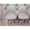 Image 2 : Qty 6 Molteni&C Wood Framed Chairs w/ Upholstered White Seat & Sides 22" x 16" x 32"H
