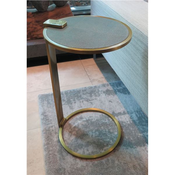Metal Round Over-Sofa Side Table 12" dia, 22"H