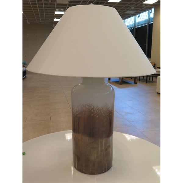 Ceramic Table Lamp w/ White Shade 30"H