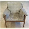 Image 1 : Fendi Wood-Framed Chair w/ Overstuffed, Geometric Cushions 39" x 21" x 37"H