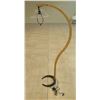 Image 1 : Nicole Hollis Wooden Curved Floor Lamp w/ Pleated Shade 56"H