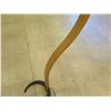Image 7 : Nicole Hollis Wooden Curved Floor Lamp w/ Pleated Shade 56"H