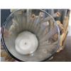 Image 2 : Qty 2 Glass Cylinder Candle Holders w/ Driftwood Exterior Accents 9"H