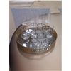 Image 2 : Misc Glassware on 15" dia Round Mirrored Tray: Wine Glasses, Tumblers, etc
