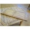 Image 3 : Kris Jensen Designs Wooden Slatted Oval Dining Table w/ 2 Leaf Inserts 82" x 44" x 30"H