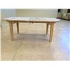 Image 8 : Kris Jensen Designs Wooden Slatted Oval Dining Table w/ 2 Leaf Inserts 82" x 44" x 30"H