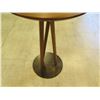 Image 3 : Tall Round Counter-Height Wooden Table w/ Metal Base, 24" Dia, 36" H