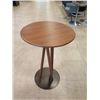 Image 4 : Tall Round Counter-Height Wooden Table w/ Metal Base, 24" Dia, 36" H
