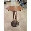 Image 5 : Tall Round Counter-Height Wooden Table w/ Metal Base, 24" Dia, 36" H