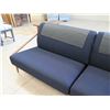 Image 2 : Potocco Spa (Made in Italy) Sofa w/ Slatted Teak Wood Back, 8 Feet Long