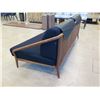 Image 4 : Potocco Spa (Made in Italy) Sofa w/ Slatted Teak Wood Back, 8 Feet Long