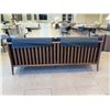 Image 5 : Potocco Spa (Made in Italy) Sofa w/ Slatted Teak Wood Back, 8 Feet Long