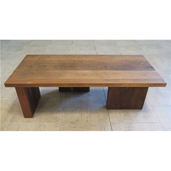 Wooden Coffee Table w/ Three Legs, 54" x 26" x 17" H