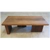 Image 1 : Wooden Coffee Table w/ Three Legs, 54" x 26" x 17" H