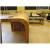 Image 10 : Papali Woodworks Monkeypod & Black Walnut Desk, Curved & Joined Together 71"x32"x30"H
