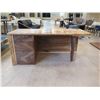 Image 16 : Papali Woodworks Monkeypod & Black Walnut Desk, Curved & Joined Together 71"x32"x30"H