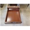Image 27 : Papali Woodworks Monkeypod & Black Walnut Desk, Curved & Joined Together 71"x32"x30"H