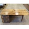 Image 30 : Papali Woodworks Monkeypod & Black Walnut Desk, Curved & Joined Together 71"x32"x30"H