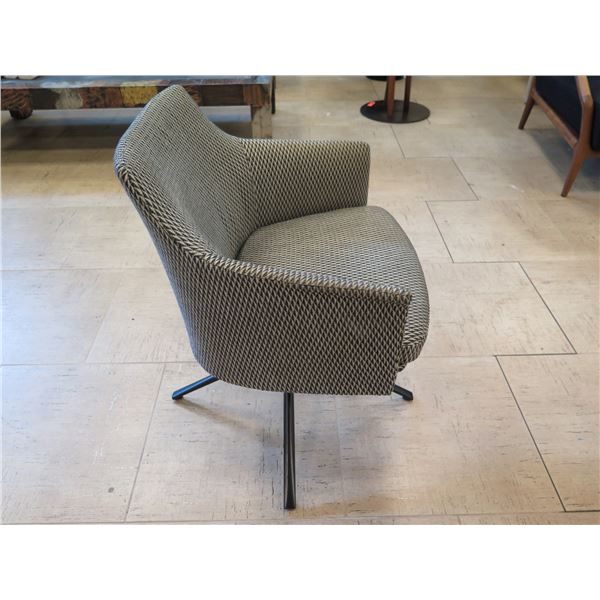 Poliform Stanfod Bridge S106  Modern Upholstered Swivel Chair, Woven Fabric