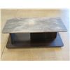 Image 1 : Molteni&C Hugo Low Table w/ Orient Gray Marble Stone Top, Wooden Base 41" x 20" x 15"
