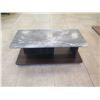 Image 5 : Molteni&C Hugo Low Table w/ Orient Gray Marble Stone Top, Wooden Base 41" x 20" x 15"