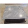 Image 2 : Molteni&C Hugo Low Coffee Table w/ Orient Gray Marble Stone Top, Wood Base 41" x 41" x 15"