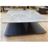 Image 4 : Molteni&C Hugo Low Coffee Table w/ Orient Gray Marble Stone Top, Wood Base 41" x 41" x 15"