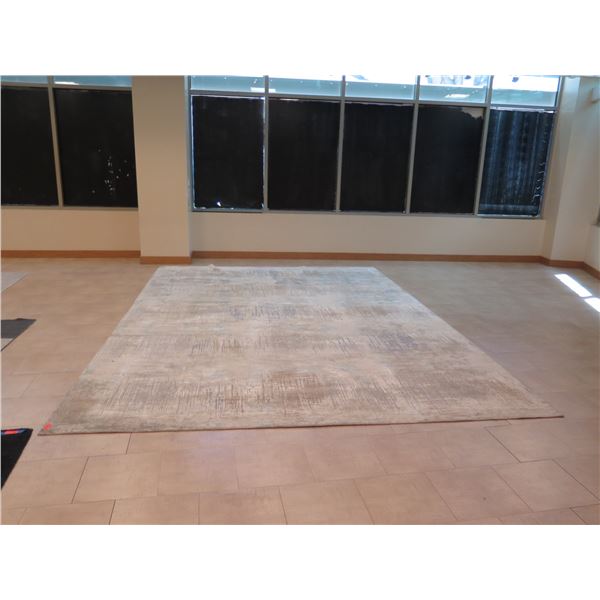 Indich Collection Large Beige Area Rug, Made in India 14' x 20'