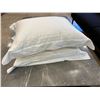 Image 2 : Qty 2 Down Pillows w/ Embroider-Accented Pillow Cases