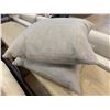Image 1 : Qty 2 Accent Pillows, Lt. Brown, Herringbone Pattern